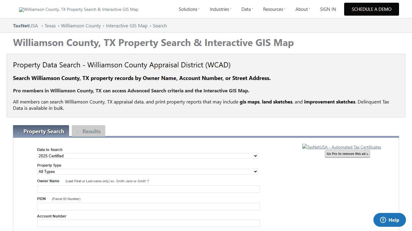 Williamson County, TX Property Search & Interactive GIS Map